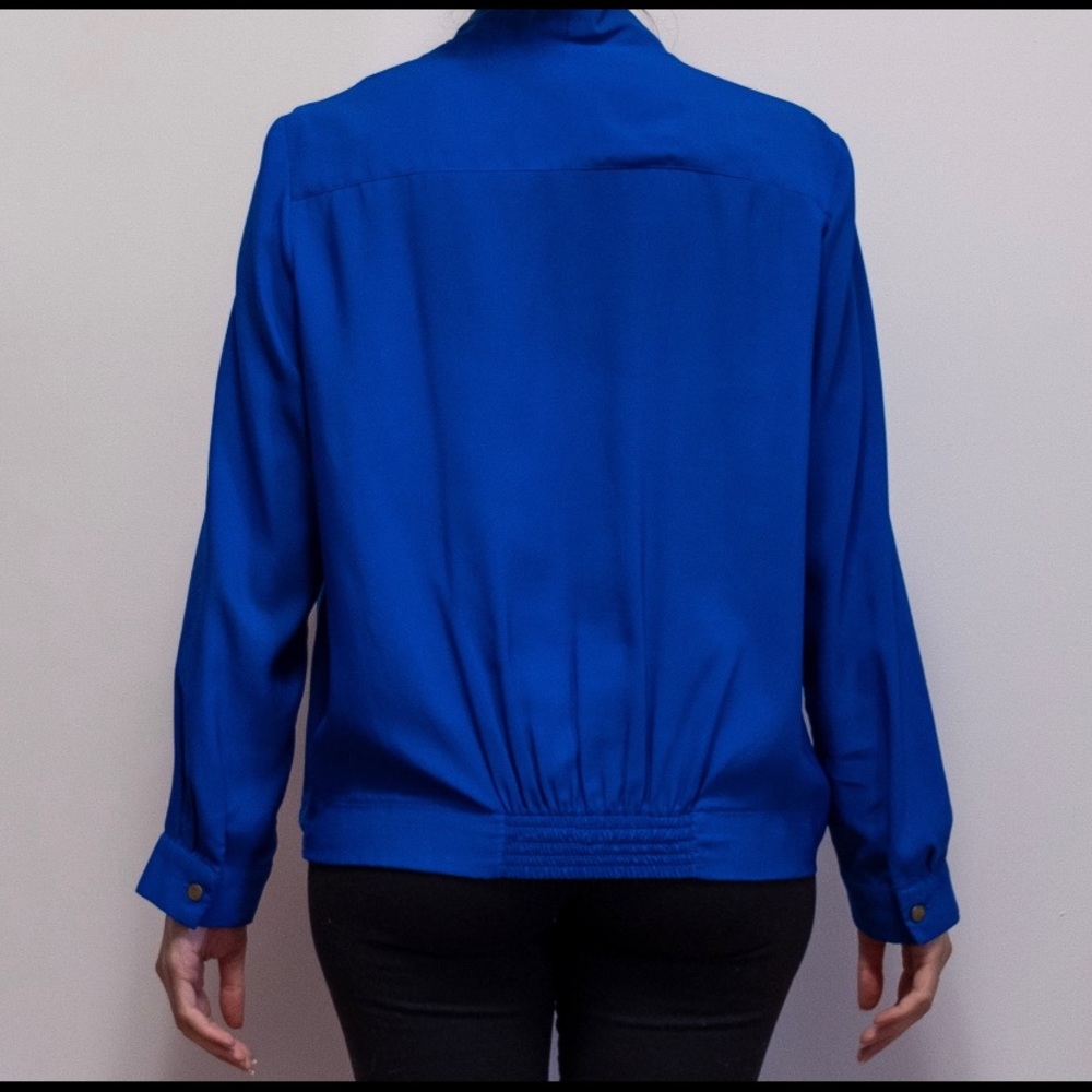 A - New York blue crisscross top